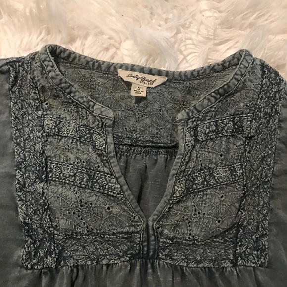 Lucky Brand size small... Beautiful 3/4 shirt! - Picture 7 of 7